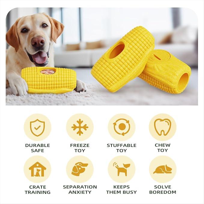 Multi-Functional Interactive Dog Toys for Aggressive Chewers, Indestructible Dog Toys for Medium/Large Breeds,Frozen Dog Treat Holder to Keep Them Busy,Reduces Anxiety(Pack of 1)