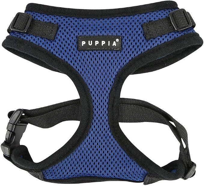 Puppia Authentic RiteFit Harness with Adjustable Neck, Small, Royal Blue