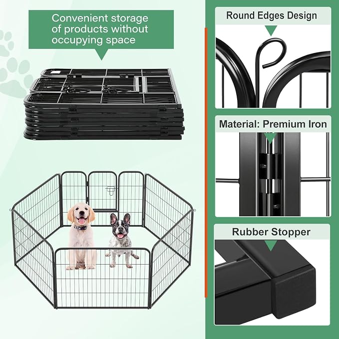 FDW Dog Playpen Kennel, 24in 6 Panels