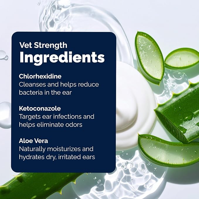 Vetnique Oticbliss Dog Ear Infection Treatment Flush & Cleaner