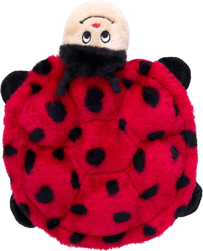 ZippyPaws Squeakie Crawlers for Small, Medium, & Large Dogs - 2 Pack, 10" | No Stuffing Dog Toys to Keep Them Busy, Squeaky Pet Toy for Boredom, Unstuffed Chew Toy, Puppy Products, Turtle & Ladybug
