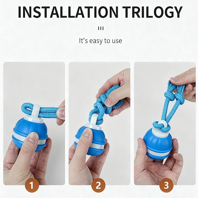 Interactive Dog & Cat Toy, Auto Chirping Ball, Rechargeable Self Play | Motion activated, chirp sound, USB-C fast charge, durable, indoor play, boredom relief for small dog & cat blue