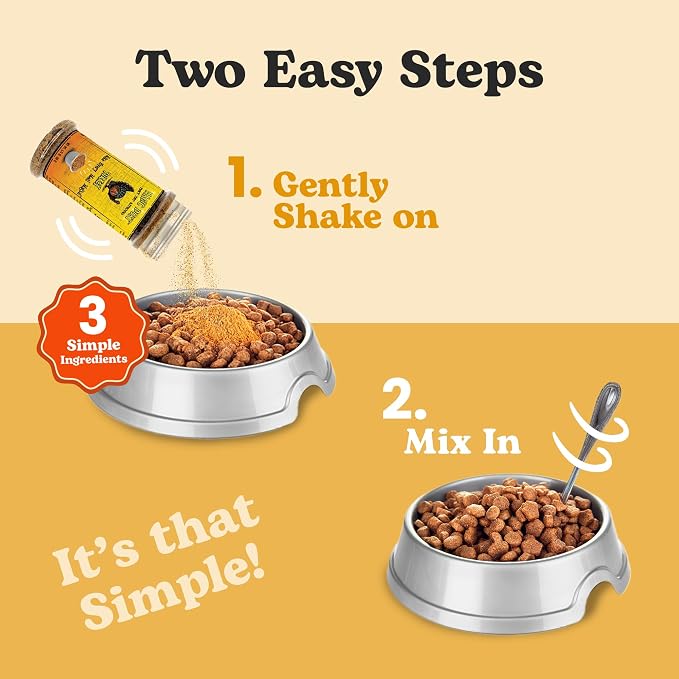 Magic Dust Turkey Jerky Topper, Single Protein Pet Food Topper for Dogs and Cats, Enhance Flavor & Elevate Mealtime Excitement for Picky Eaters - 3.5 Ounce Bottle in Turkey Flavor