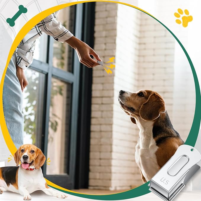 Brass Dog Training Clicker, 2 Pcs, Silver