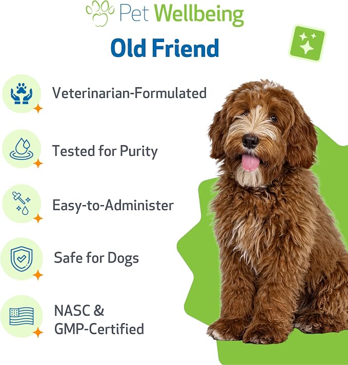 Pet Wellbeing Old Friend for Dogs - Senior Immune & Cognitive, 4 oz