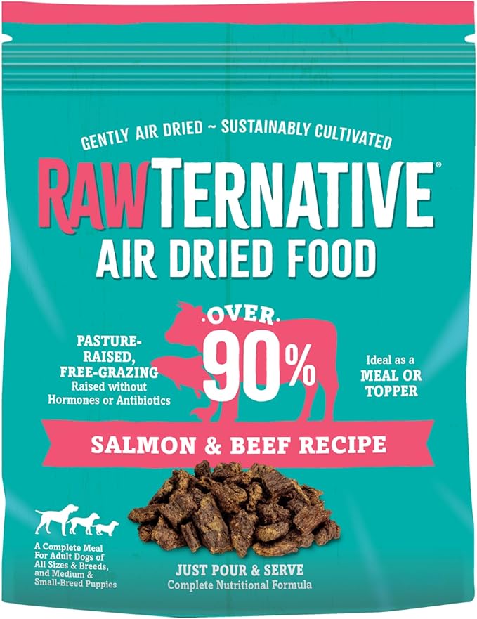 RawTernative Air-Dried Dog Food, Salmon & Beef Recipe, 5 oz