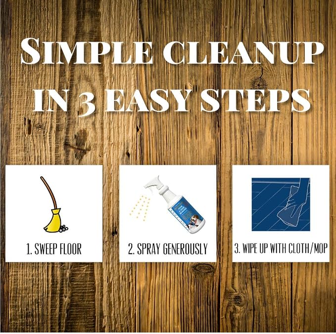 Hardfloor Pet Stain & Odor Remover for Hard Wood Floors, Concrete, Laminate, Marble, Ceramic & Travertine Tile, and Linoleum 32 Fl.oz Cat, Dog & Small Pet Urine Odor Destroyer Spray Bottle