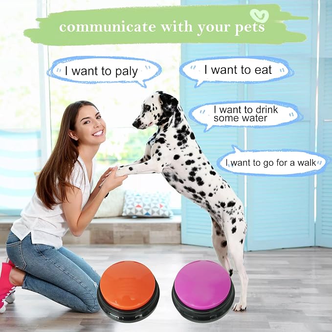 Gelabur Dog Buttons for Communication, Set of 2