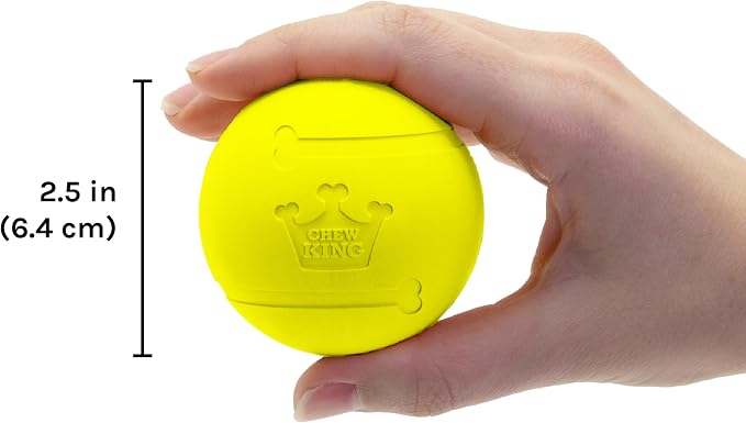 Chew King Flavored Rubber Ball Collection, 2.5 Inch Chicken Flavor Rubber Balls 3-Pk