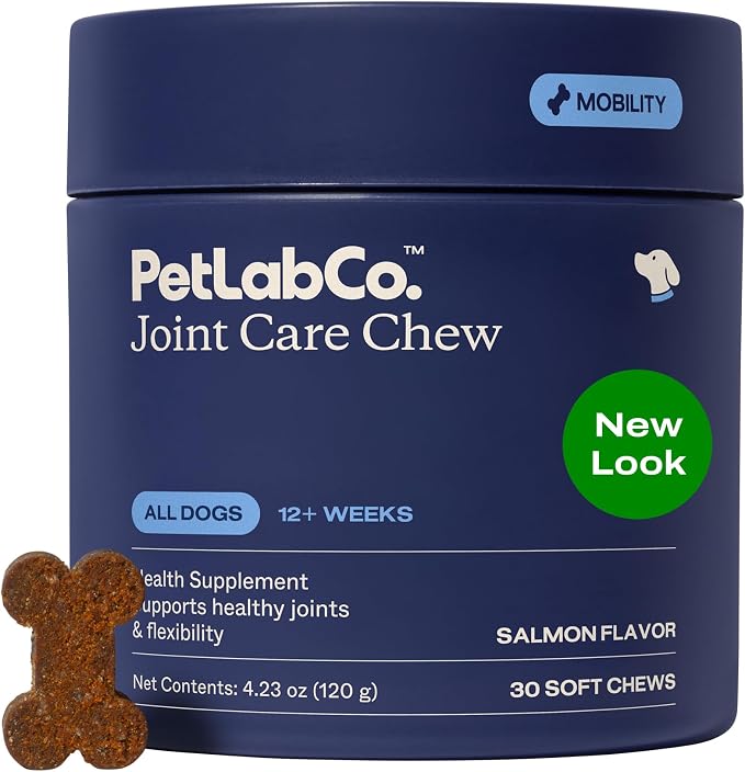 PetLab Co. Joint Care Chews for Dogs, 30 Soft Chews, Salmon