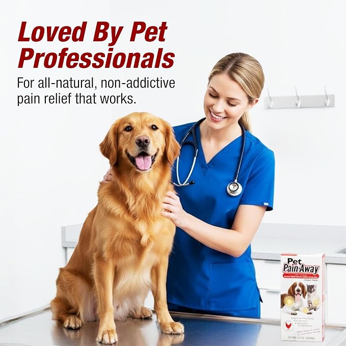Pet Pain Away All Natural Dog Arthritis Pain Relief Gel, Cat Pain Relief, Dog Pain Relief Anti Inflammatory, Dog Joint Pain Relief, Homeopathic Pain Reliever for Large and Small Dogs and Cats (2-Pack)