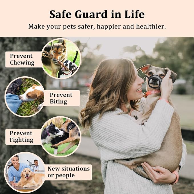 Dog Muzzle, Soft Mesh Muzzles for Small Dogs Biting | Black, XS | Toy Poodle Puppy Muzzle for Chewing Nipping, Breathable Dog Mouth Guard for Grooming, Vet Visit, Allows Panting Drinking