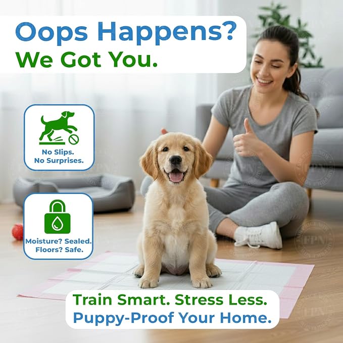 FPN Puppy Pads for Dogs 40 Count 24x24 Inch | Disposable Pee Pads for Dogs & Puppies | Dog Training Pads, Large Pet Training Pads for Potty Training & Indoor Use