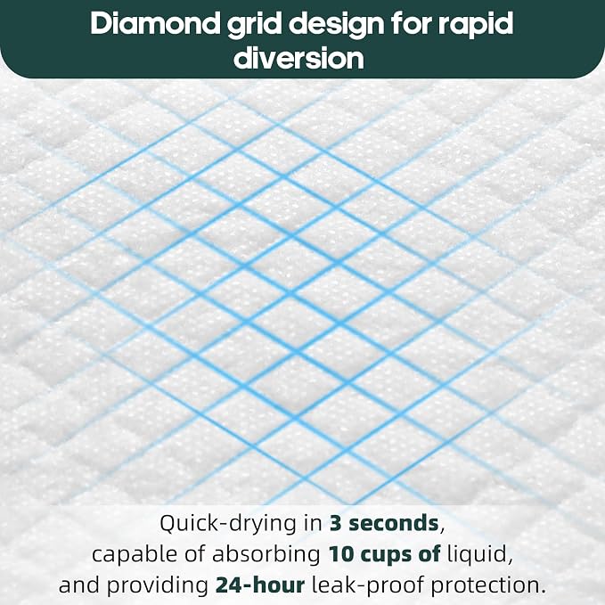 Puppy Pads Extra Large 35x31 Inch 6 Layer Quick Absorb Leakproof for Incontinence 30 Count for Dogs Cats Puppies with Corner Stickers