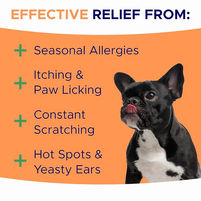 Omega 3 Chews + Allergy Relief Dogs Bundle – Dual Skin & Coat Support – EPA&DHA for Itchy Skin, Hot Spots, Paw Licking, Joint & Heart Health – 360 Ct – Made in USA