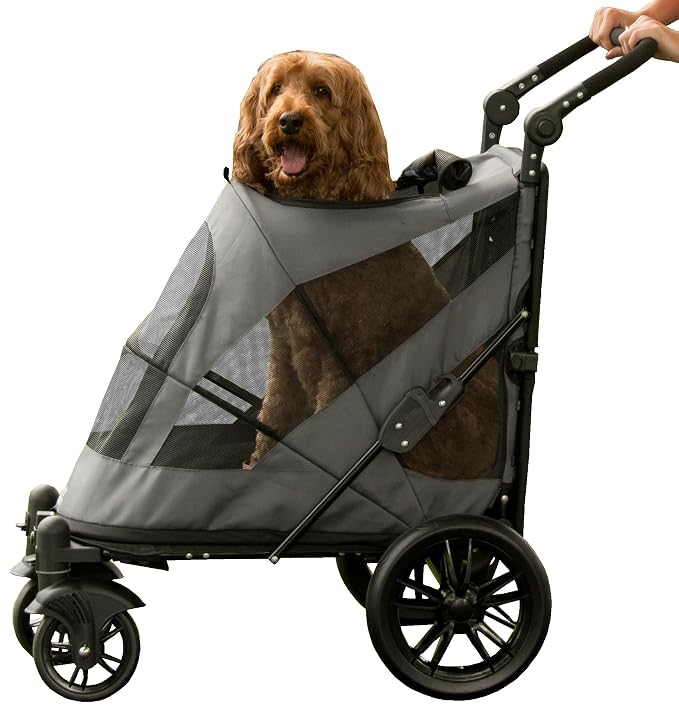 Pet Gear No-Zip Excursion Pet Stroller - Pebble, Dual Entry