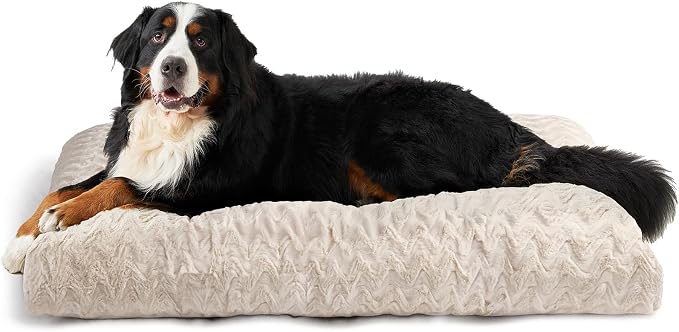 EHEYCIGA XXL Dog Bed 47x29 Inch, Extra Large Pet Beds for Dogs, Beige