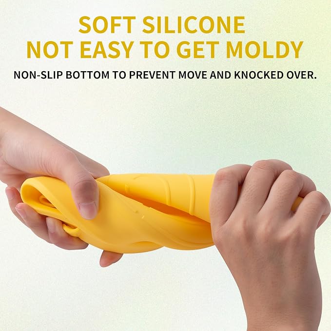 SLSON Spill Proof Dog Water Bowl for Cars, Yellow