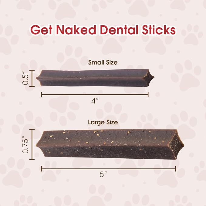 Get Naked Grain Free 1 Pouch 6.6 Oz Joint Health Dental Chew Sticks, Large