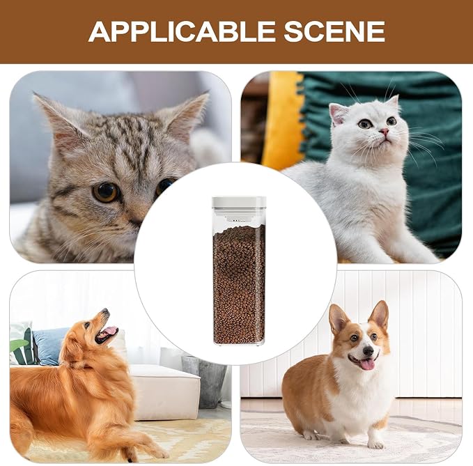 Dog Food Storage Container Sealing Vacuum Leakproof Safe, Multicolor