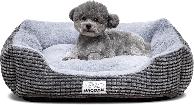 Calming Dog & Cat Bed, Large, 25", Grey