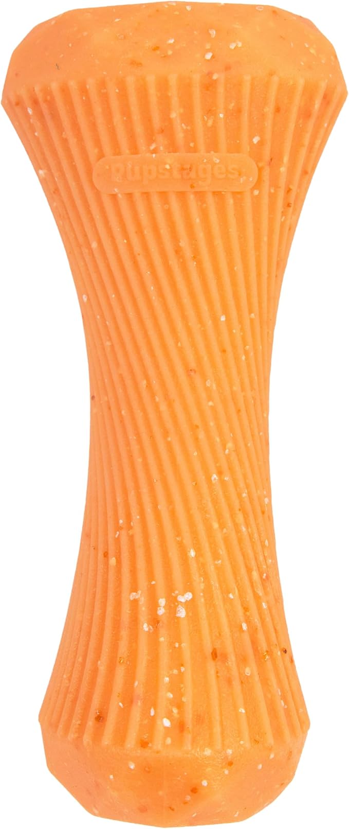 Flex-Force Stick Dog Toy & Treat Stuffer for Chew & Fetch, Floats in Water, Honey-Peach Scent for Sensory Play, Moderate Chewers, Medium & Large Breeds (25-100+ lbs), 7"