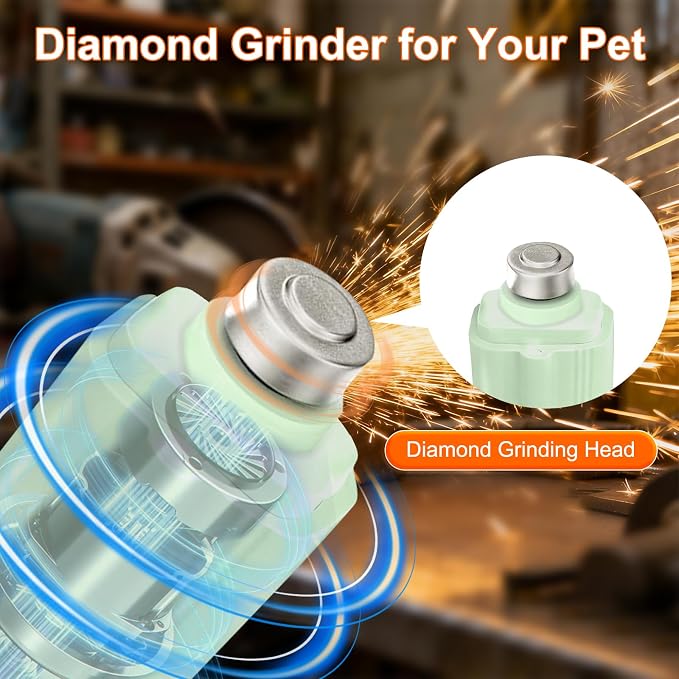 2-in-1 Dog Nail Clippers & Grinder with 2 LED Lights - Green