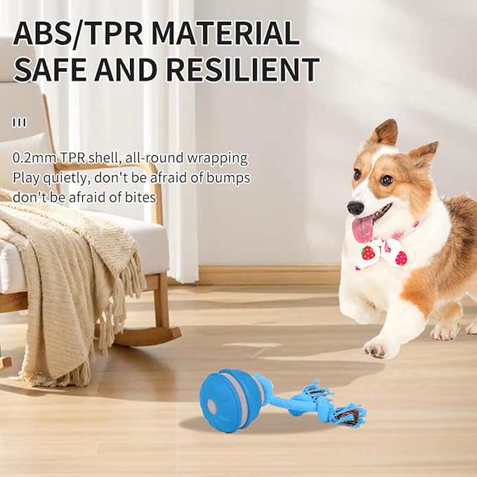 Interactive Dog Toys Dog Ball,Automatic Rolling and Bouncing Moving Dog Toy | 2PCS Squeaky Rolling Balls with Flashing Light,USB Rechargeable Chew Toys for Puppy Small Dogs, Pet Ball to Keep Them Busy