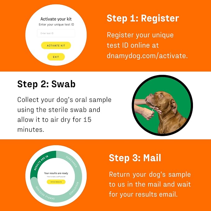 DNA My Dog Premium DNA Test - Metal, White