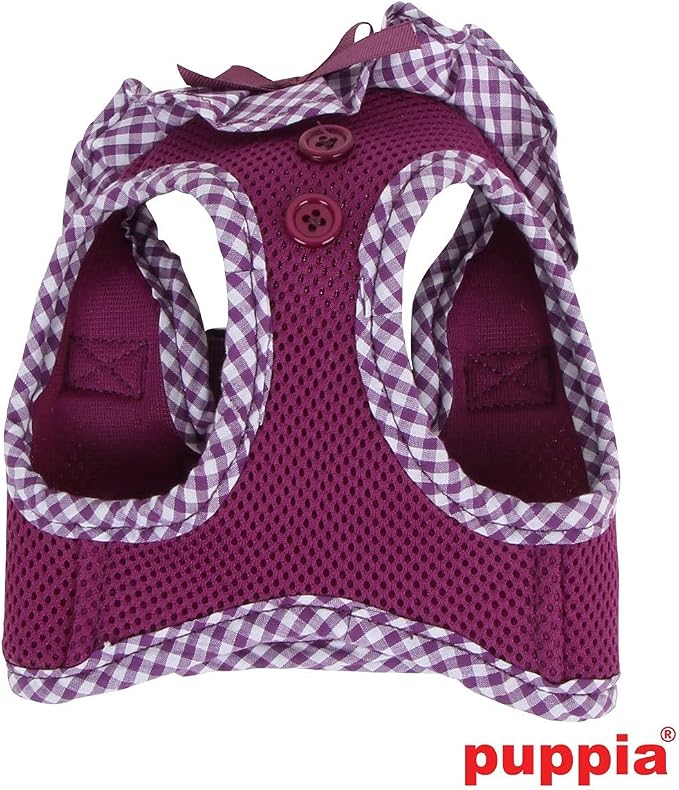 Puppia Vivien Vest Dog Harness Step-in All Season Mesh Cute No Pull No Choke Walking Training for Small Dog, Purple, X-Small