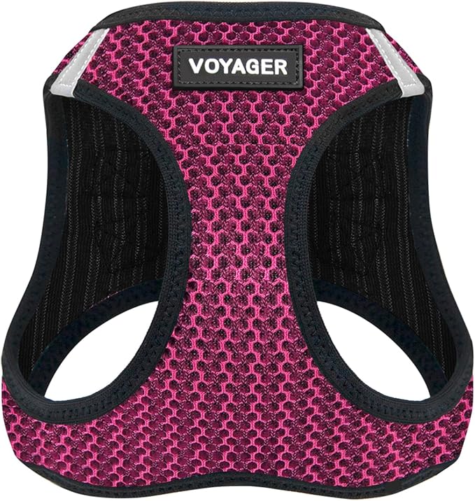 Voyager Step-in Air Dog Vest Harness - Fuchsia 2-Tone, X-Large | 20.5 - 23" in Chest, Reflective Bands, All Weather Breathable Air Mesh, Cats Compatible, Lightweight, Fast Drying