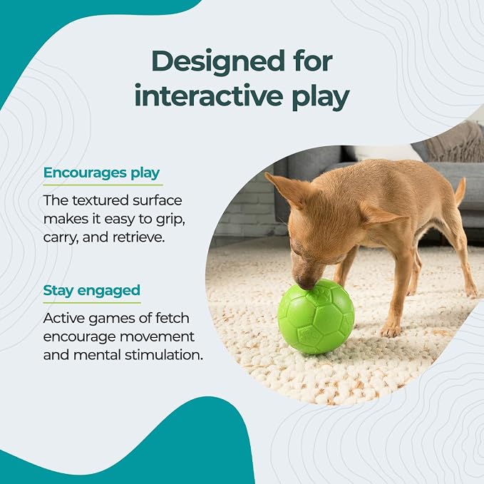Jolly Pets Mini Soccer Ball Dog Toy, 4 in, Orange - Durable | Small 4 inch durable dog soccer ball, tougher tennis ball alternative that won't deflate when punctured, floats, made in USA