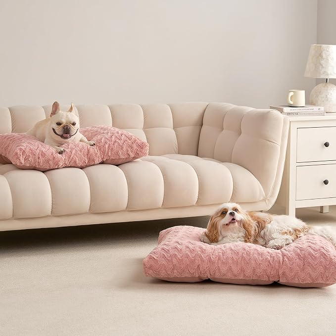 EHEYCIGA Washable XL Dog Beds Large Sized Dog, 41x27 Inch Pet Bed, Pink