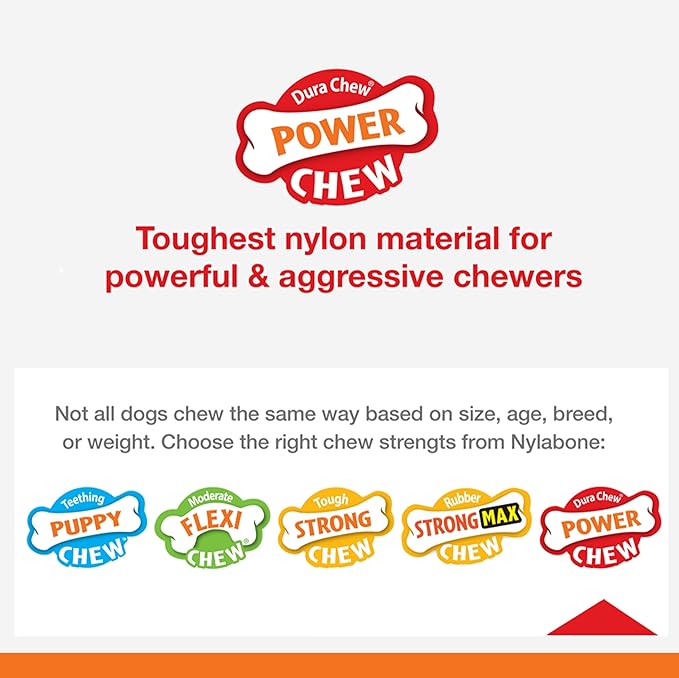 Nylabone Power Chew Ring Dog Chew Toy, Original Flavor, Large | Durable chew toys, long lasting, discourages destructive chewing, flavor throughout, helps clean teeth, for dogs up to 50 lbs