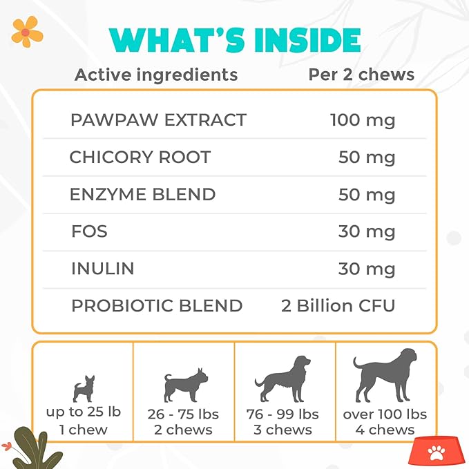 Probiotics for Dogs Chews 150PCs - Digestive, Gut Health & Diarrhea Support - Probiotic Chews for Dogs - Vet Approved US Formula with Dog Probiotics, Enzymes & Natural Ingredients - Chicken