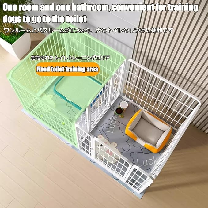 Portable Dog Playpen with Door ， Heavy Duty Enclosure for Indoor/Outdoor Use - Ideal for Puppies, Cats, Rabbits, and Small Animals