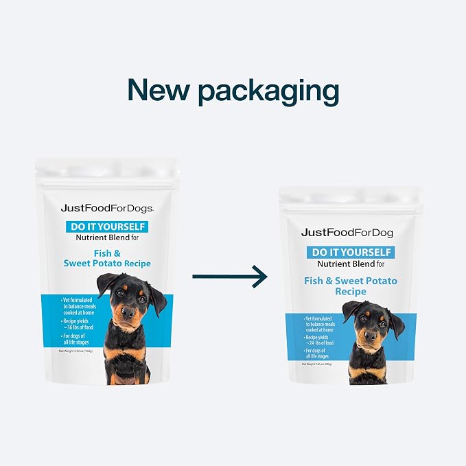 JustFoodForDogs Nutrient Blend Supplement - Fish & Sweet Potato, 4.55oz