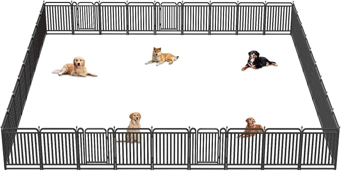 Dog Playpen Outdoor, 32in, 36 Panels, Heavy Duty, Rust Resistant