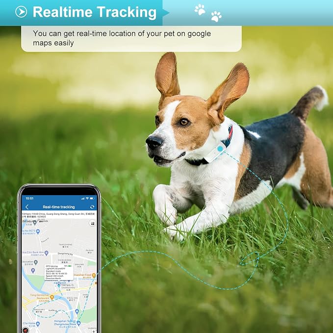 Zeerkeer 4G Pet GPS Tracker Waterproof Real-time Mini Pet Cat Dog GPS Tracker Locator Pet Location & Activity Trackers Collar for Dogs, Cats, Pets,Kids,Elders, Free APP/Web Platform Control