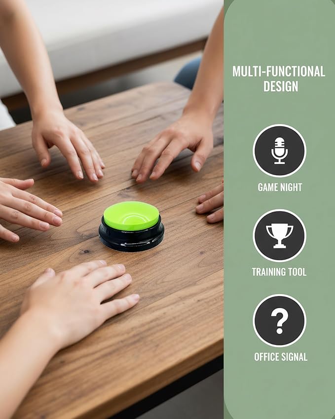 Dog Talk Buttons Voice Recording Button, Green