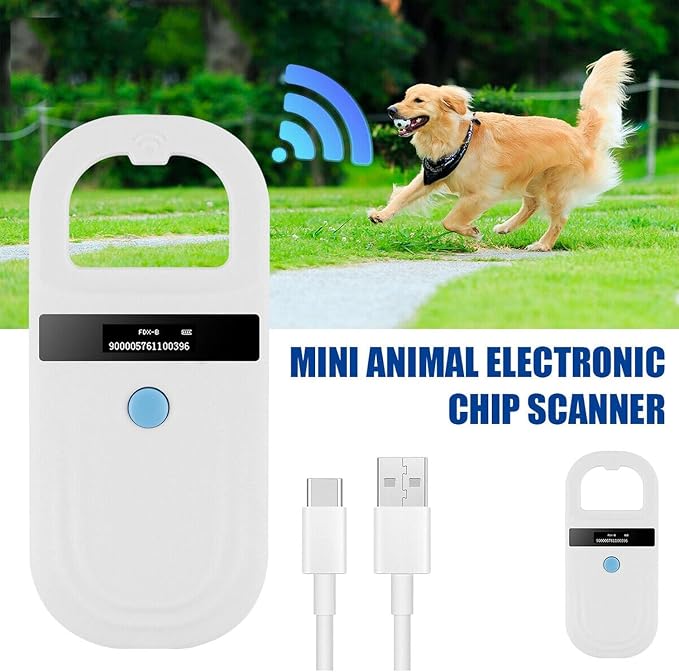 Dog Cat Microchip Reader, 134.2kHz 128 Groups of Data Storage Animal Chip Registration RFID Microchips Scanner,5V USB2.0 Pet Chip Scanner