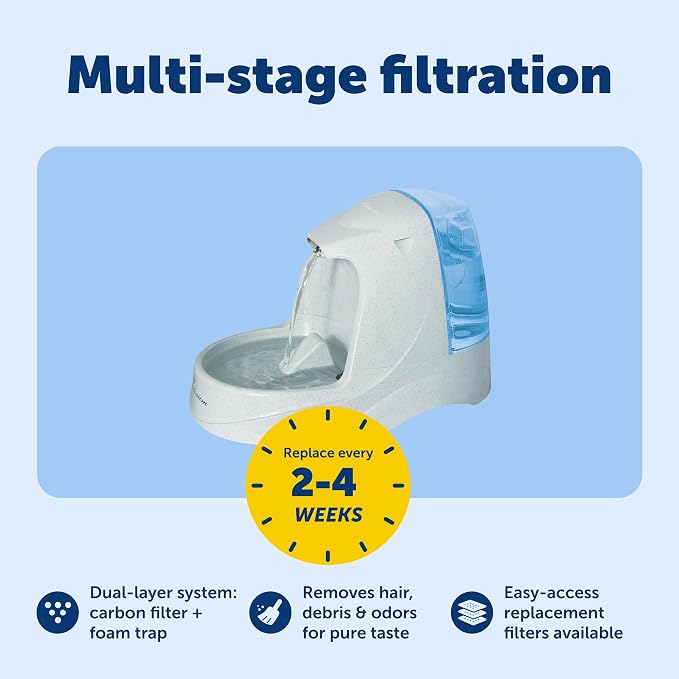 PetSafe Drinkwell Platinum Dog and Cat Water Fountain, Automatic Drinking Fountain for Pets, 168 Ounce,Grey