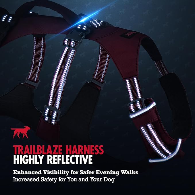 Tuff Pupper Escape Proof Dog Harness for Medium Dogs | No Pull Lightweight Adjustable Harness | No Escape Multifunctional Outdoor Pet Gear | Strong Durable Breathable | Secure Comfortable Fit