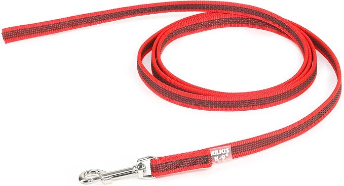 Julius-K9 218GM-R-2 Color & Gray Super-Grip Leash Without Handle, 14 mm x 2 m, Red-Gray