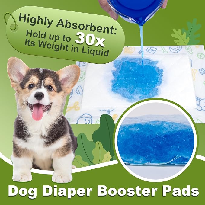 Dog Diaper Liners 160ct, Disposable Dog Diaper Pads Liner Female and Male Super Absorbent Doggie Period Diaper Inserts fit Most Puppy Diapers,Belly Band(Long)