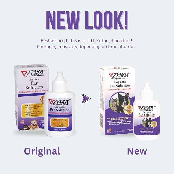 ZYMOX Enzymatic Ear Solution with 0.5% Hydrocortisone, 1.25 oz