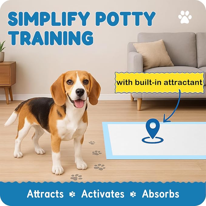 MoMoCo Puppy Pads 23" x 23", 6-Layer Super Absorbent Dog Pee Pads, Leak-Proof Dog Training Pads for Hardwood Floors & Apartments, Flash-Dry Disposable Potty Pads for Puppies & Senior Dogs, 100 Count