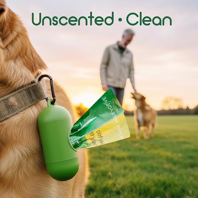 ATIFBOP Biodegradable Dog Poop Bags 150 Counts with Dispenser, Leak Proof and Extra Thick Doggy Poop Bags (Unscented)