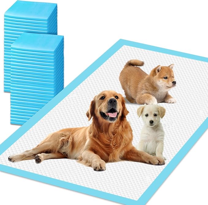 XXXL Puppy Pee Pads for Dogs 31"x55" 100 Count, Extra Large Dog Pee Pads, Leak-Proof & Super Absorbent Dog Pee Pads, Thicken Disposable Potty Pads Puppy Training Pads for Cats Rabbits