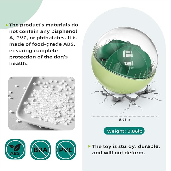 KADTC XL Rolling Dog Treat Dispenser Toys Wobble Giggle Ball, Slow Feeder | Clear-View Shell | Visible Treats | Flow Control | 2-Cup Capacity | Tough Build | Burns Energy, Engages Minds, Beats Boredom
